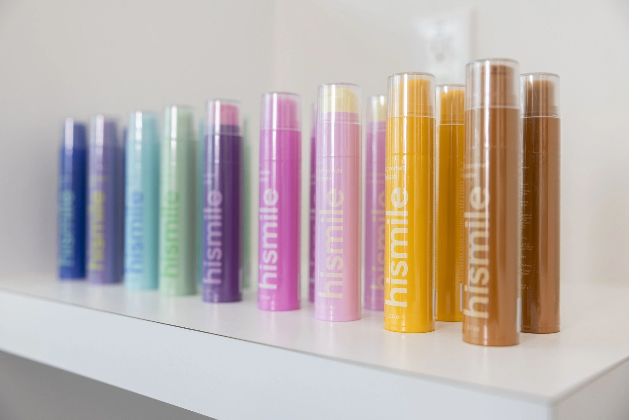 hismile oral care products displayed at our clinic