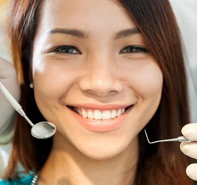 patient receiving dental examination